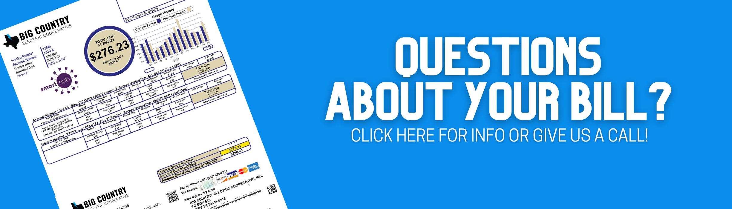 Look here for answers to common bill questions.
