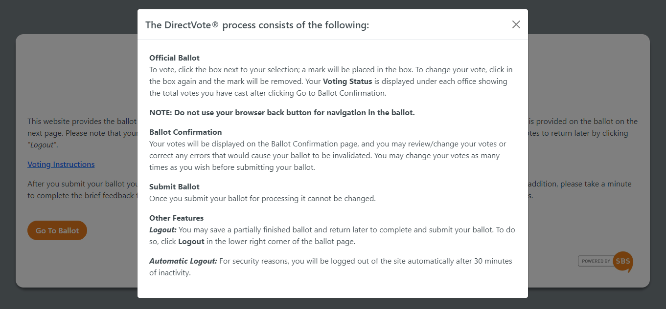 Voting Instructions