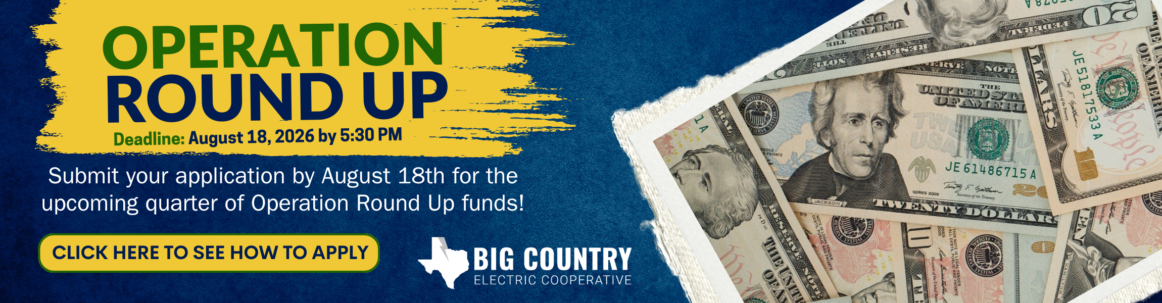 Operation Round Up Deadline Aug. 18th!