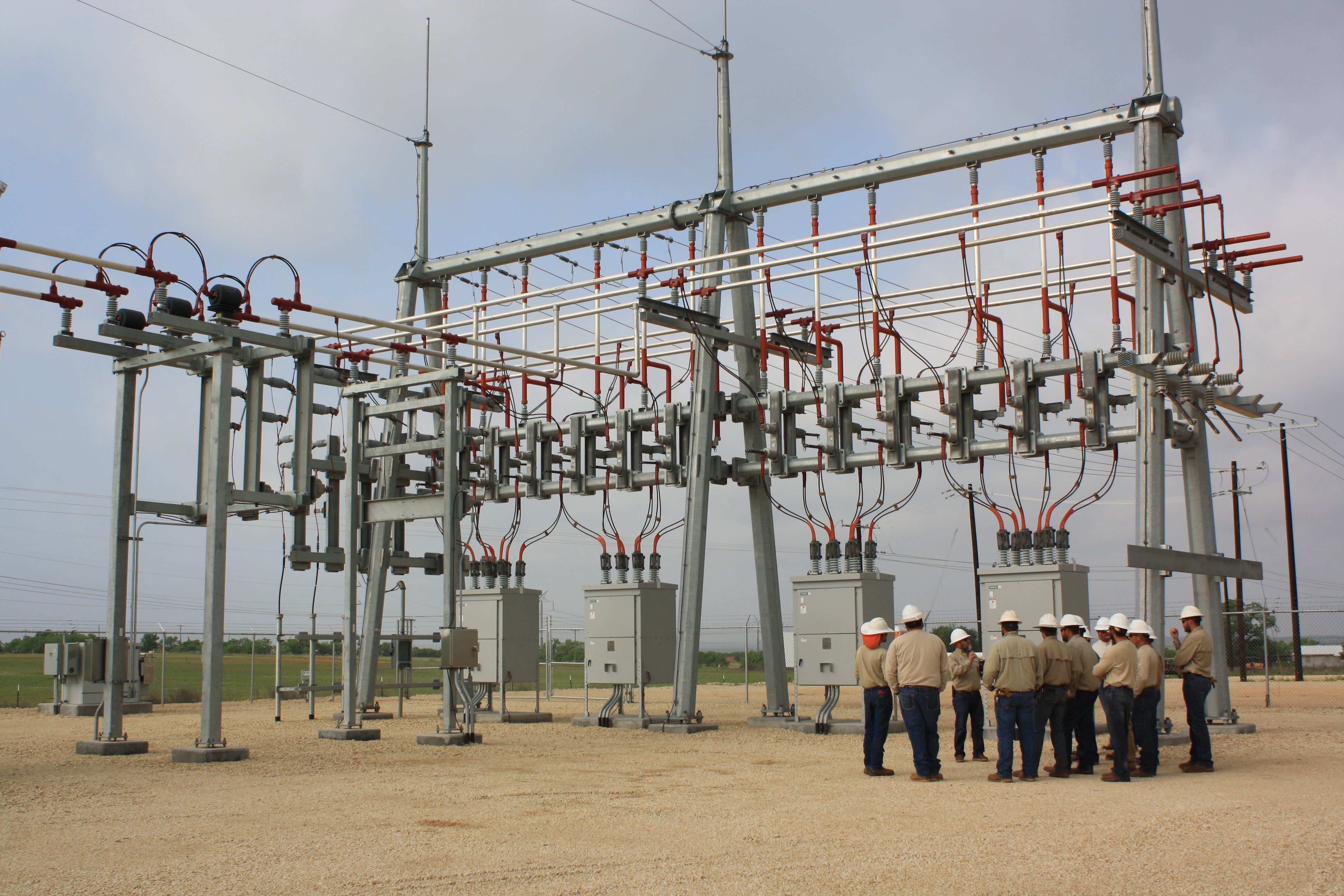 Crews at Substation
